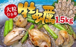 【ふるさと納税】C01-J27 大粒むき身牡蠣 1.5kg（約35〜45粒×1袋）