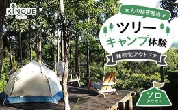 【ふるさと納税】新感覚アウトドア・大人の秘密基地でツリーキャンプ体験 ソロ（チケット）F21G-153