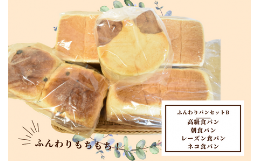 【ふるさと納税】shopはっぴぃの手作りふんわりパンセットB（高級食パン＋朝食用食パン＋レーズンパン＋ネコ食パン） 