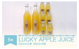 【ふるさと納税】りんごジュース リンゴ 100% LUCKY APPLE JUICE 600ml×2本 180ml×6本 山形県村山市 em-rjxxx8