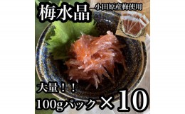 【ふるさと納税】・梅水晶 食べきり小パック 10枚セット 【 惣菜 梅干し 魚介 海鮮 サメ軟骨 とびっこ お取り寄せ 希少部位 御中元 お中