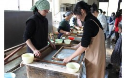 【ふるさと納税】紙漉き体験及び和紙文庫見学ペアチケット