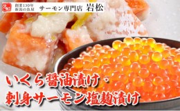 【ふるさと納税】いくら醤油漬け・刺身サーモン塩麹漬け いくら イクラ 醤油漬け いくら醤油漬け 刺身 鮭 さけ サケ しゃけ シャケ サー