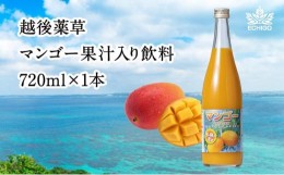 【ふるさと納税】アルフォンソマンゴーを使用したマンゴー果汁入飲料　1本