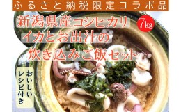 【ふるさと納税】 [ 新潟県産 コシヒカリ と イカ と お出汁の 炊き込みご飯 セット ] コシヒカリ 7kg (5kg袋+2kg袋) お米 + 日本海 船内