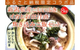 【ふるさと納税】 [ 新潟県産 こしいぶき と イカ と お出汁の 炊き込みご飯 セット ] こしいぶき 8kg (2kg袋×4個) お米 + 日本海 船内