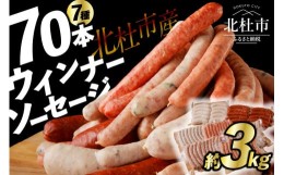 【ふるさと納税】ウインナー・ソーセージ 業務用詰合せセット 70本 総重量 約3kg ウィンナー ソーセージ 詰め合わせ 3kg 7種類 業務用 数