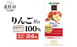 【ふるさと納税】りんご100％　200ml　24本　伊藤園　紙パック