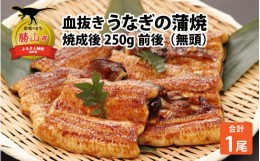 【ふるさと納税】血抜きうなぎの蒲焼（無頭） 焼成後250g前後×1尾 | 国産 [A-044002]