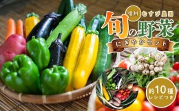 【ふるさと納税】信州・むすび野菜 にぎやかセット | 野菜セット おまかせ 長野県 松本市 むすび農園 植物性肥料のみで栽培した旬の野菜