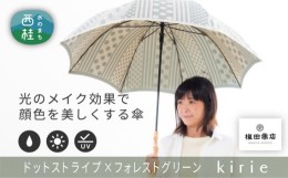 【ふるさと納税】No.397 高級織物傘【婦人長傘】灰緑系・大人のゆとりとスマートさあふれる晴雨兼用傘 ／ 雨具 雨傘 山梨県