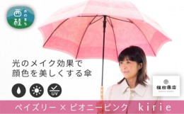 【ふるさと納税】No.408 高級織物傘【婦人長傘】ピンク系・やさしい可愛らしさのある上質な晴雨兼用傘 ／ 雨具 雨傘 山梨県