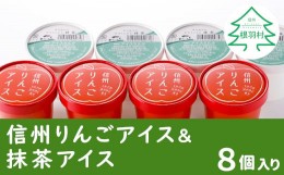 【ふるさと納税】信州りんごアイス＆抹茶アイス 8個セット アイスクリーム 5000円