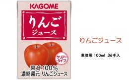 【ふるさと納税】カゴメ りんごジュース 業務用 100ml 紙パック 36本入