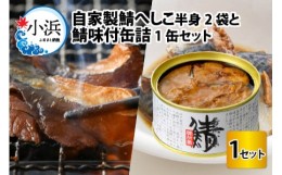 【ふるさと納税】自家製鯖へしこと鯖缶詰セット