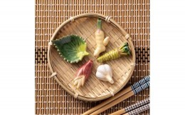 【ふるさと納税】イホシロ窯 手作り 野菜(薬味)箸置き5種類