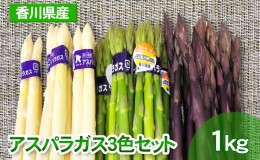 【ふるさと納税】アスパラガス3色セット 1kg