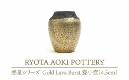 【ふるさと納税】【美濃焼】 Gold Lava Burst 瓷小壺 (4.5cm) 【RYOTA AOKI POTTERY/青木良太】 [MCH074]