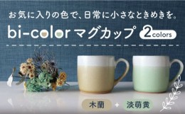 【ふるさと納税】【美濃焼】 bi-color マグカップ 2色セット (淡萌黄・木蘭) 【山二製陶所】 食器 マグ コーヒーカップ [MDA007]