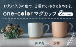 【ふるさと納税】【美濃焼】 one-color マグカップ 2色セット (卯の花・水柿) 【山二製陶所】食器 マグ ペア [MDA010]