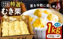 【ふるさと納税】冷凍むき栗　えな笠置山栗園産日本栗　250g×4パック【1337825】