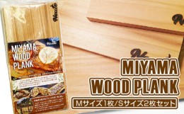 【ふるさと納税】MIYAMA WOOD PLANK（Mサイズ1枚/Sサイズ2枚セット） [No.663] ／ 国産 ブランド杉 美山杉 プランクBBQ バーベキュー キ