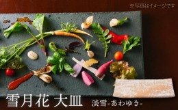 【ふるさと納税】【美濃焼】雪月花 大皿（淡雪）【JYUZAN-寿山-】 食器 大皿 和風 [MCN028]