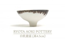 【ふるさと納税】【美濃焼】白乳瓷盃 （高4.5cm）【RYOTA AOKI POTTERY/青木良太】/ 陶芸家 [MCH230]