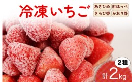 【ふるさと納税】冷凍 いちご 計2kg 2種類 セット 紅ほっぺ 章姫 きらぴ香 かおり野 フルーツ 果物 イチゴ フローズン スムージー ヨーグ