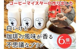 【ふるさと納税】023-20　コーヒーマイスターの白いけどコーヒー風味の不思議なプリン6個入り　