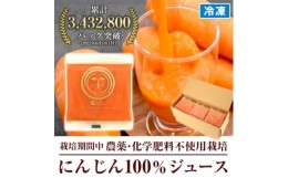 【ふるさと納税】人参100%の無添加にんじんジュース(100cc×30パック)栽培期間中農薬化学肥料不使用のニンジン【1228371】