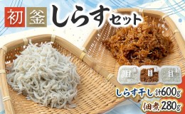 【ふるさと納税】しらす 880g ( しらす 300g × 2 パック 佃煮 280g ) セット 釜揚げ 初釜 減塩 無添加 無着色 冷凍 愛知県 南知多町 し