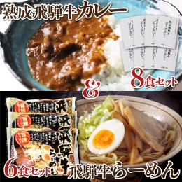 【ふるさと納税】熟成ビーフカレー８食＆飛騨牛ラーメン６食セット［D0039］