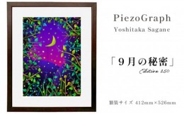 【ふるさと納税】相根良孝 ピエゾグラフ 絵画「９月の秘密」 額装サイズ412mmx526mm 額縁付き アート インテリア 現代版画 出産祝い 進学