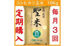 【ふるさと納税】【定期便3回・毎月15日お届け】京都府産コシヒカリ 玄米 10kg×3回 3か月 定期便 お米 米 玄米 精米 こしひかり 国産 京