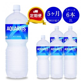 【ふるさと納税】定期便 5カ月 アクエリアス 2L×6本セット【配送不可地域：北海道・九州・沖縄・離島】【 ペットボトル スポーツ飲料 健