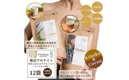 【ふるさと納税】【定期便6ヶ月連続】Vitafast 乳酸菌プロテイン きなこ&ココア味 各1袋×6ヶ月  計12袋 シェイカー1個付き