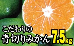 【ふるさと納税】【2024年秋頃発送予約分】【農家直送】こだわりの青切りみかん 約7.5kg  有機質肥料100%　 サイズ混合　※2024年9月下旬