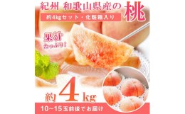 【ふるさと納税】秀品紀州和歌山産の桃約4kg化粧箱入【2024年6月下旬より順次発送】