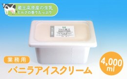 【ふるさと納税】＜業務用サイズ＞フロム蔵王　バニラ4000ml【01120】