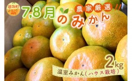 【ふるさと納税】7月8月の御浜柑橘　温室みかん2キロ 果物 フルーツ みかん 温室みかん 2kg