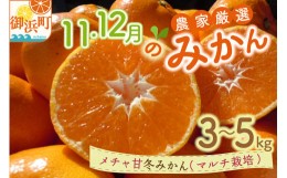 【ふるさと納税】11月12月の御浜柑橘　メチャ甘冬みかん3〜5キロ 果物 フルーツ みかん 早生 早生みかん 3kg 5kg 冬 