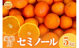 【ふるさと納税】ミカファームのセミノール5キロ(家庭用) 果物 フルーツ みかん セミノール 5kg 家庭用 三重県 御浜町 