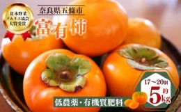 【ふるさと納税】富有柿 約5kg（17〜20個） 日本野菜ソムリエ協会大賞受賞品