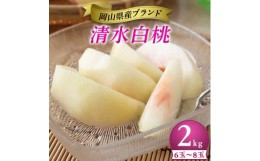 【ふるさと納税】＜桃の女王＞　岡山県産ブランド桃　清水白桃　2kg(6玉〜8玉)【1112961】