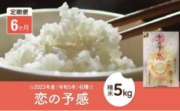 【ふるさと納税】[?5311-0320]【3ヶ月定期便】2023年産（令和5年）収穫☆恋の予感精米5kg 広島 三原