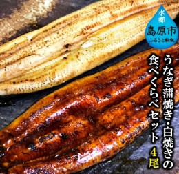 【ふるさと納税】AE011うなぎ蒲焼き・白焼きの食べくらべセット（１７０ｇ×計４尾）