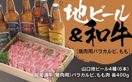 【ふるさと納税】B015 山口地ビールと阿知須牛（焼肉用)セット
