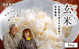 【ふるさと納税】【令和5年産】酵素が3.9倍！「乳酸菌生産エキス栽培」玄米 5kg