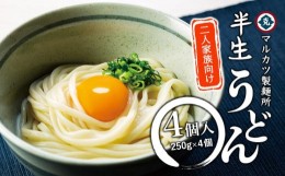 【ふるさと納税】半生うどん4個入り　2人家族向け